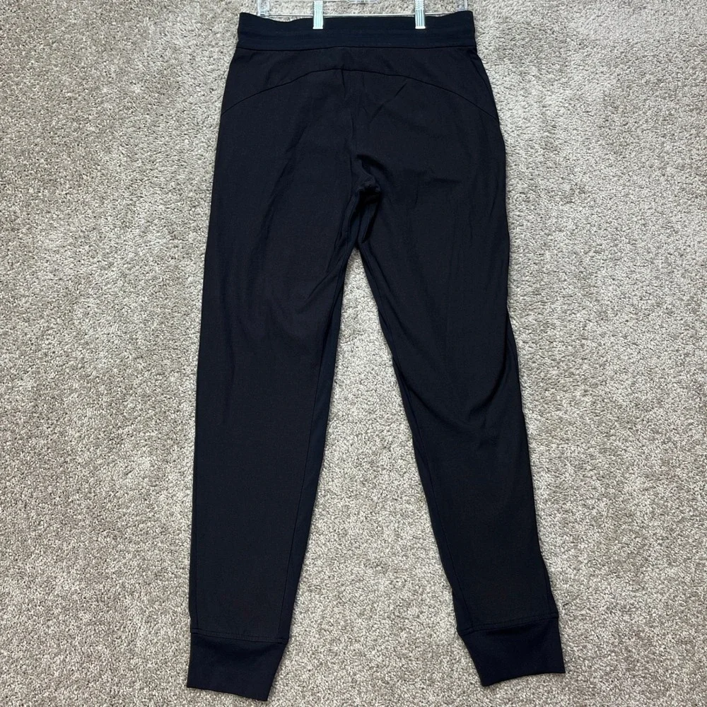 Athleta‎ Jogger Pants Women 8 31x31 Black Zipper Pocket Drawstring Tapered Leg